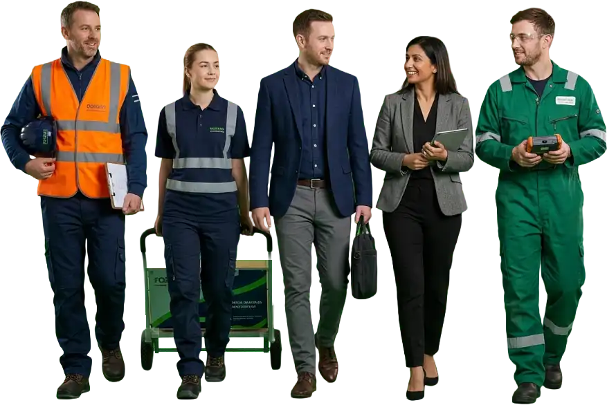 Occupational health team in Warrington with engineering, manufacturing and office professionals